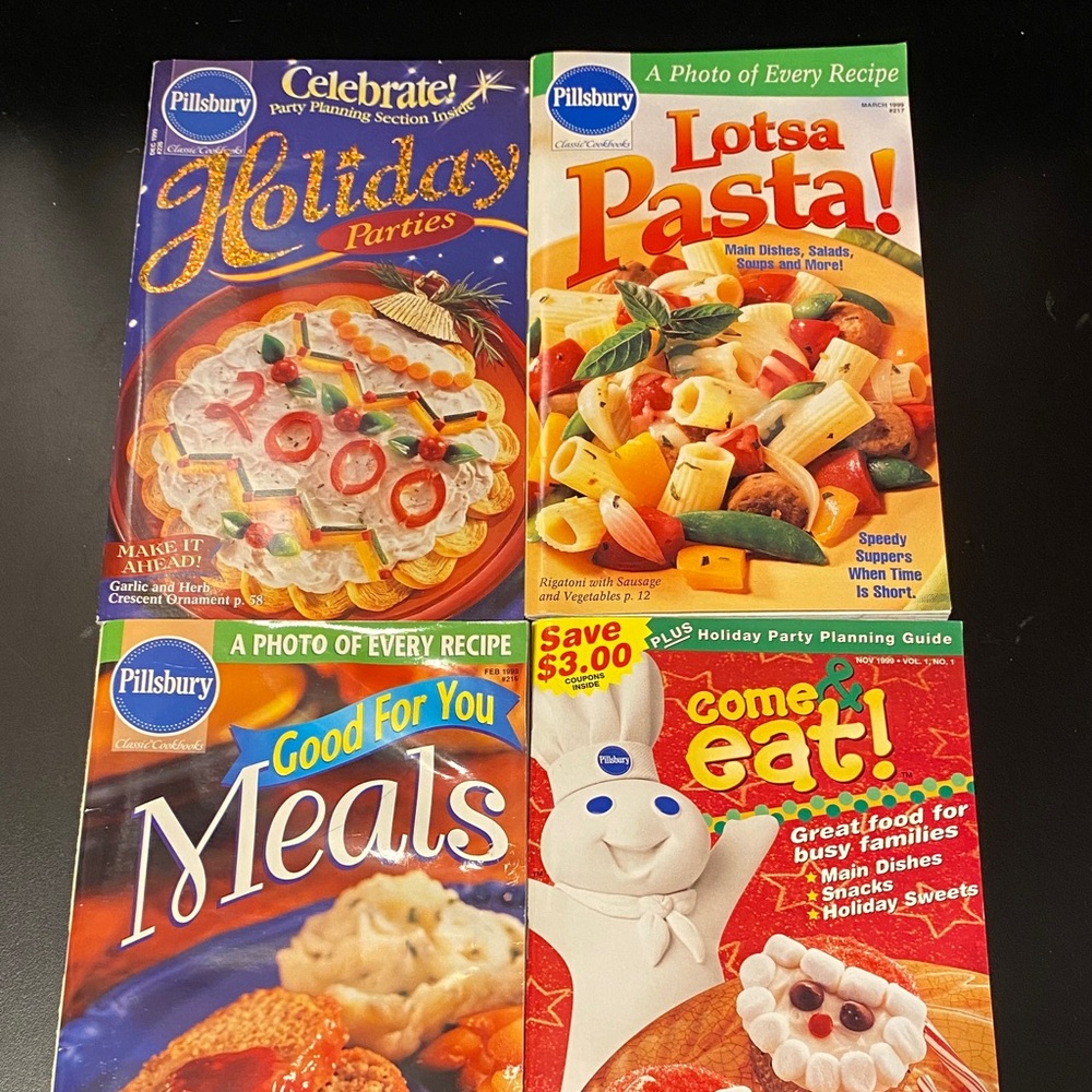 Pillsbury vintage cookbook magazines set of four from 1999